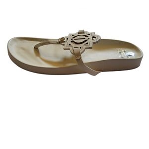 Crown & Ivy Thong Slip On Sandals Size 9 White New